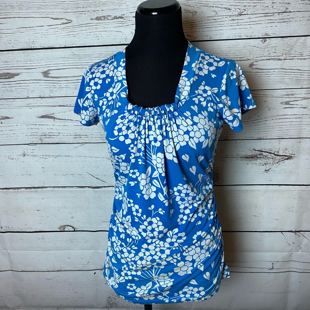 New York & Co. Blue White Top